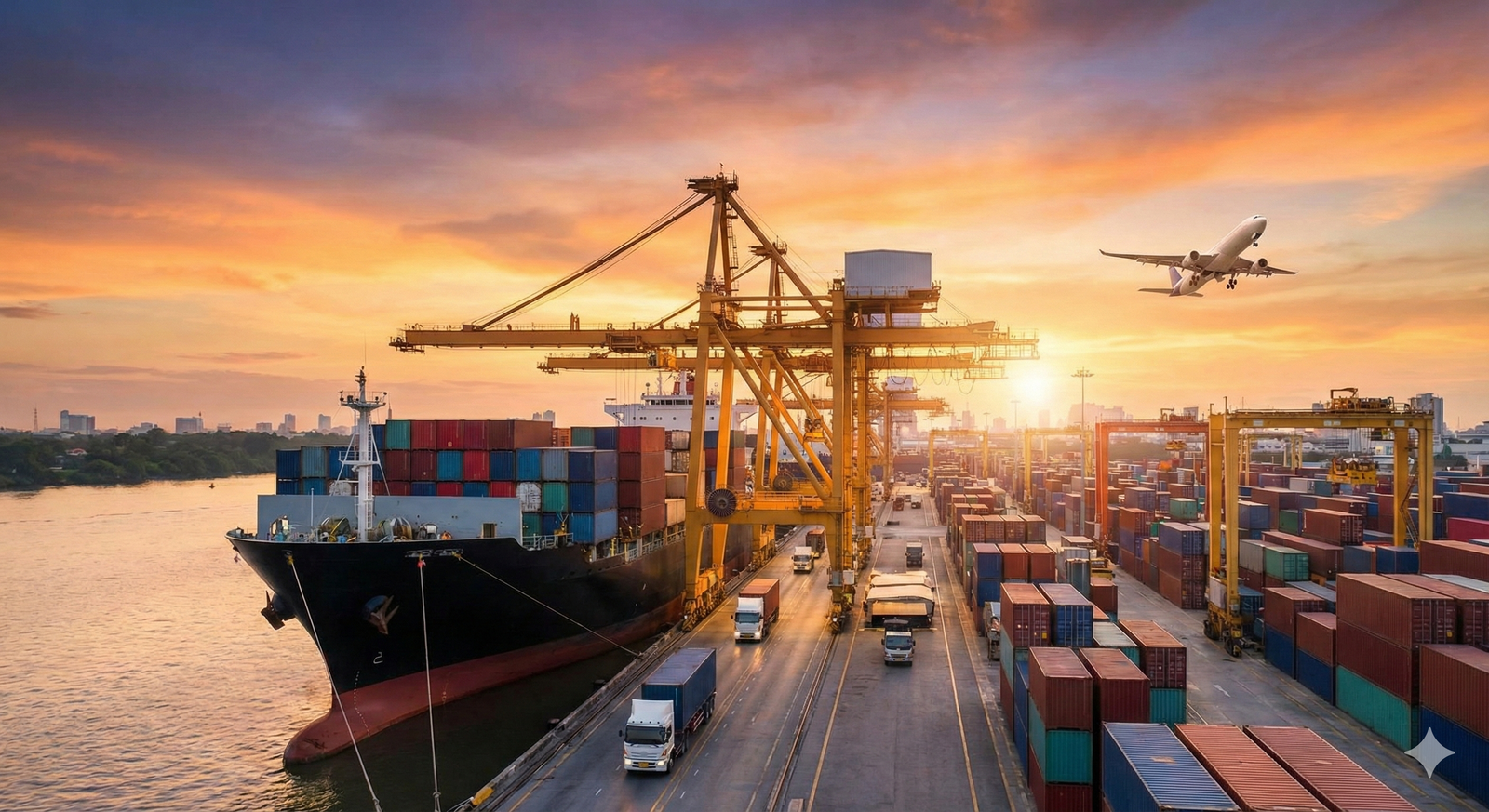 Global Trade Logistics Cargo Ship